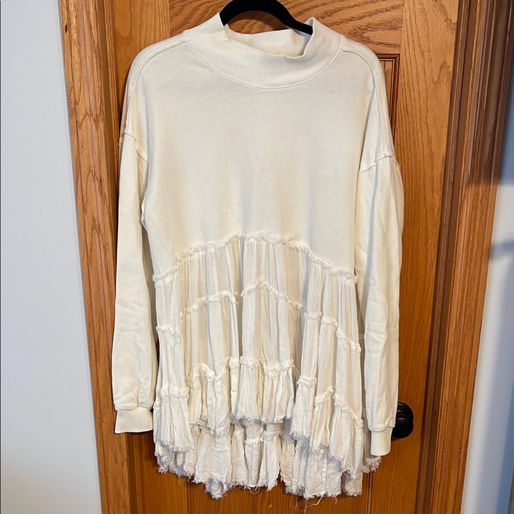 Cream Long Sleeve Women's Top